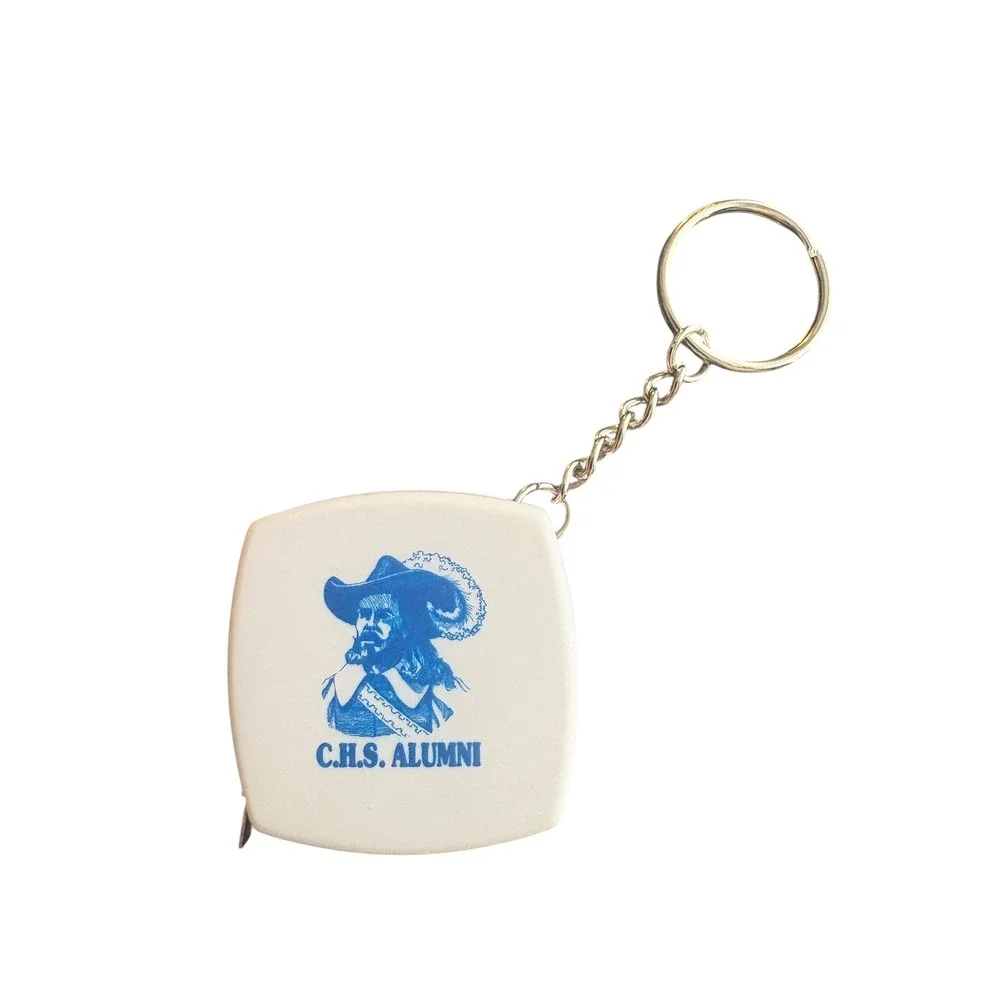 Vintage C.H.S. Alumni Retractable Tape Measure Keychain Pocket Measuring Tape